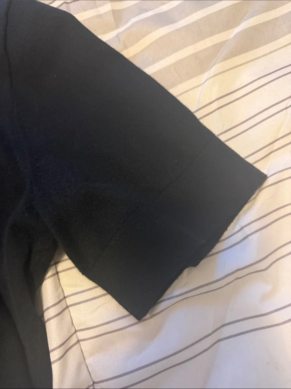 J. Crew Black Short-Sleeve Crewneck Knit Top